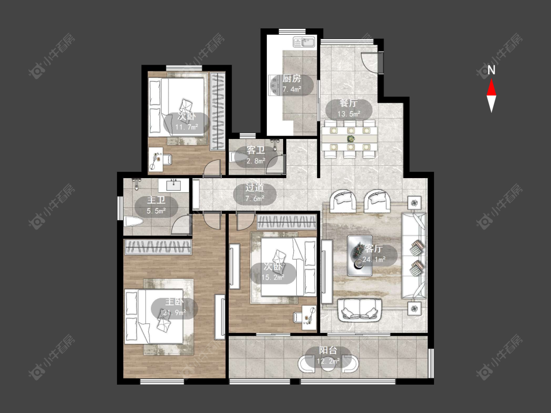 常州花都嘉园二区在售二手房源户型图_小牛看房
