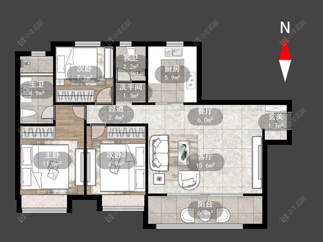 金科保利北郡花园房源户型图 常州金科保利北郡花园在售二手房源户型图_小牛看房