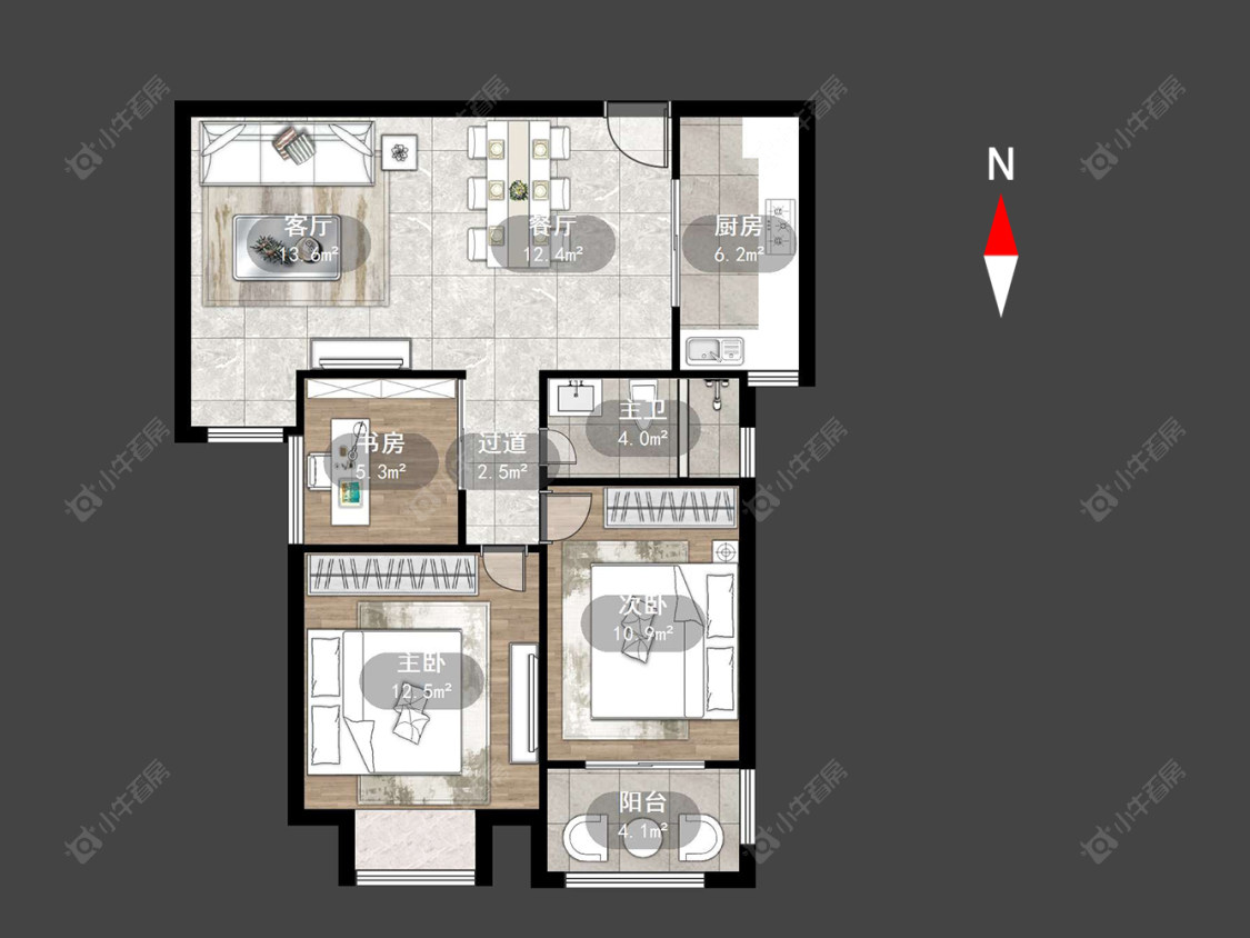 常州银河湾第一城二期在售二手房源户型图_小牛看房