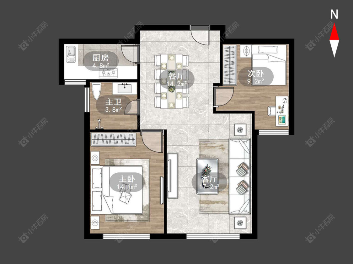 常州紫廷名苑在售二手房源户型图_小牛看房