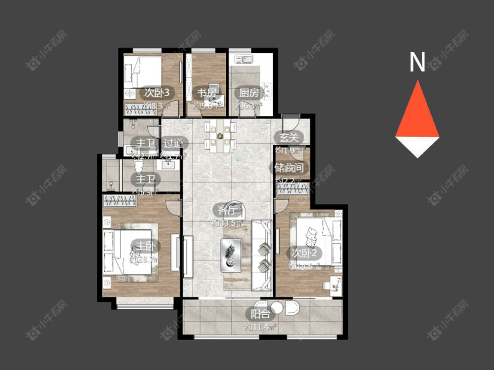 璞樾春秋房源户型图 常州璞樾春秋在售二手房源户型图_小牛看房