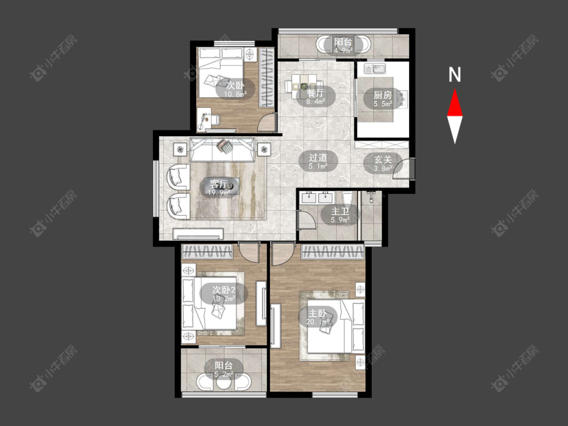 锦海星城一期房源户型图 常州锦海星城一期在售二手房源户型图_小牛看房