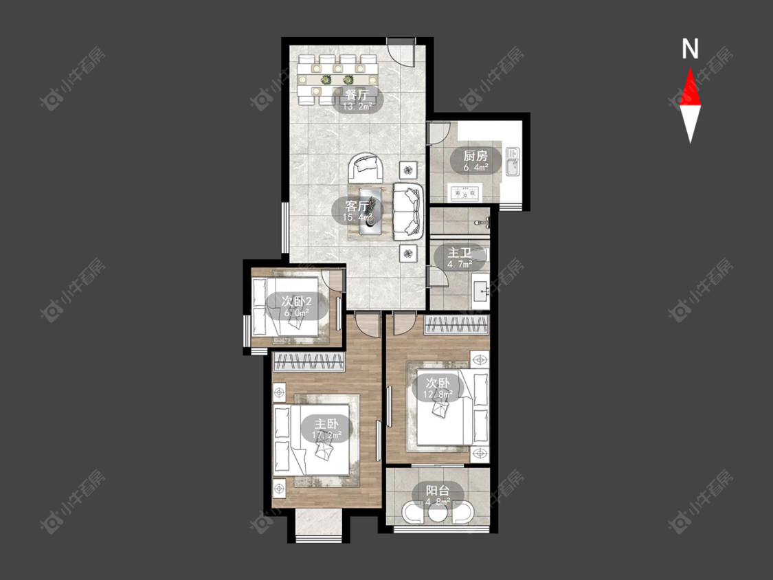 绿园爱舍南区房源户型图 常州绿园爱舍南区在售二手房源户型图_小牛看房