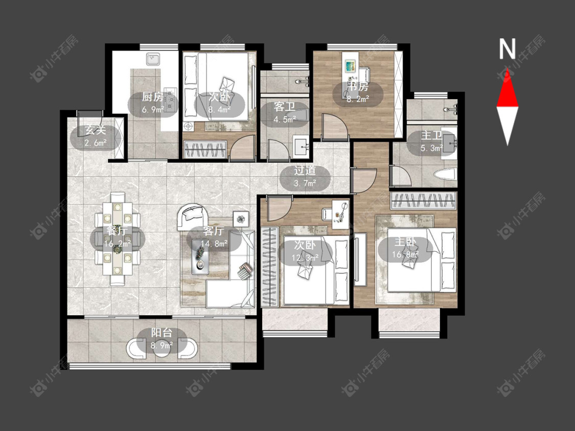 常州MOOC星光城一期在售二手房源户型图_小牛看房