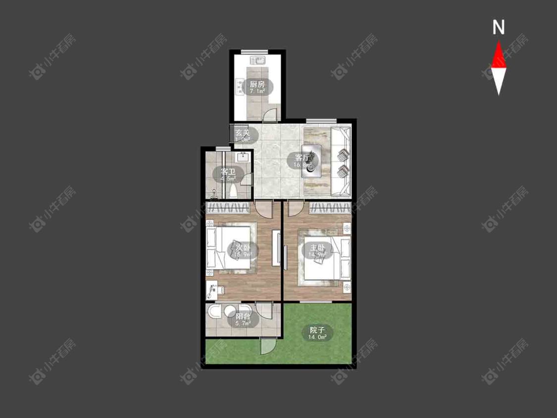 常州翠竹新村北区在售二手房房源户型图_小牛看房