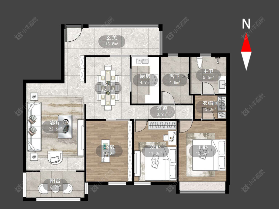莱蒙城空中别墅房源户型图 常州莱蒙城空中别墅在售二手房源户型图_小牛看房