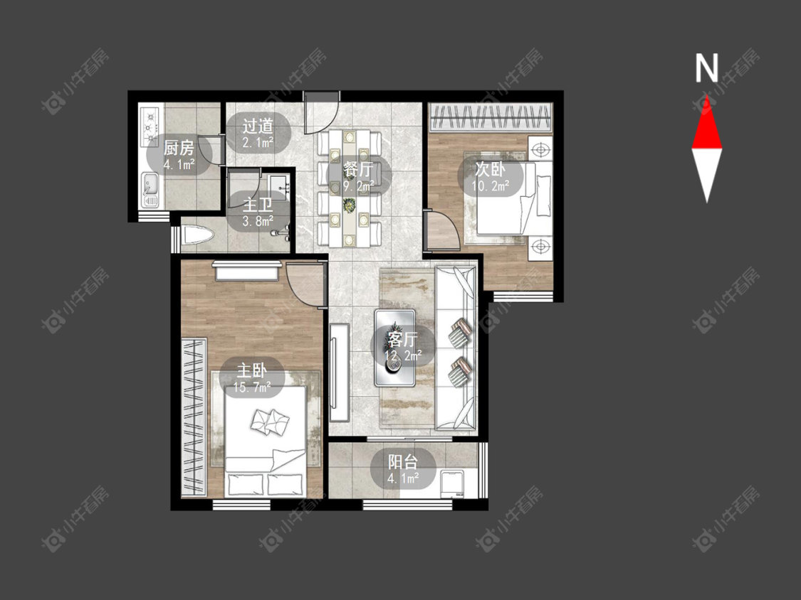 常州锦绣天地在售二手房源户型图_小牛看房
