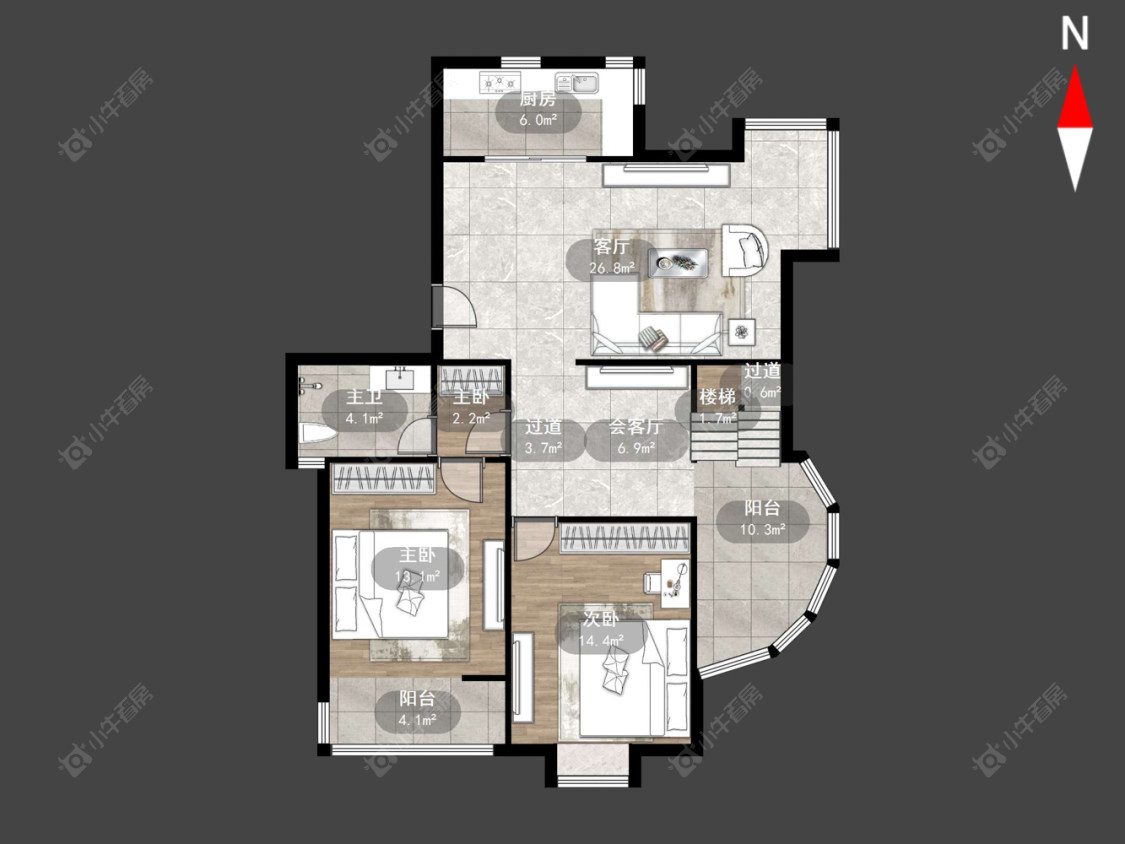 常州金色新城西区在售二手房源户型图_小牛看房