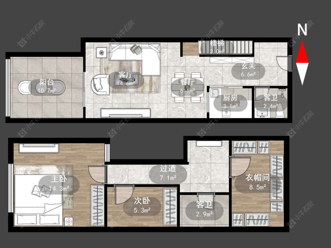 常州亚泰财富中心在售二手房源户型图_小牛看房
