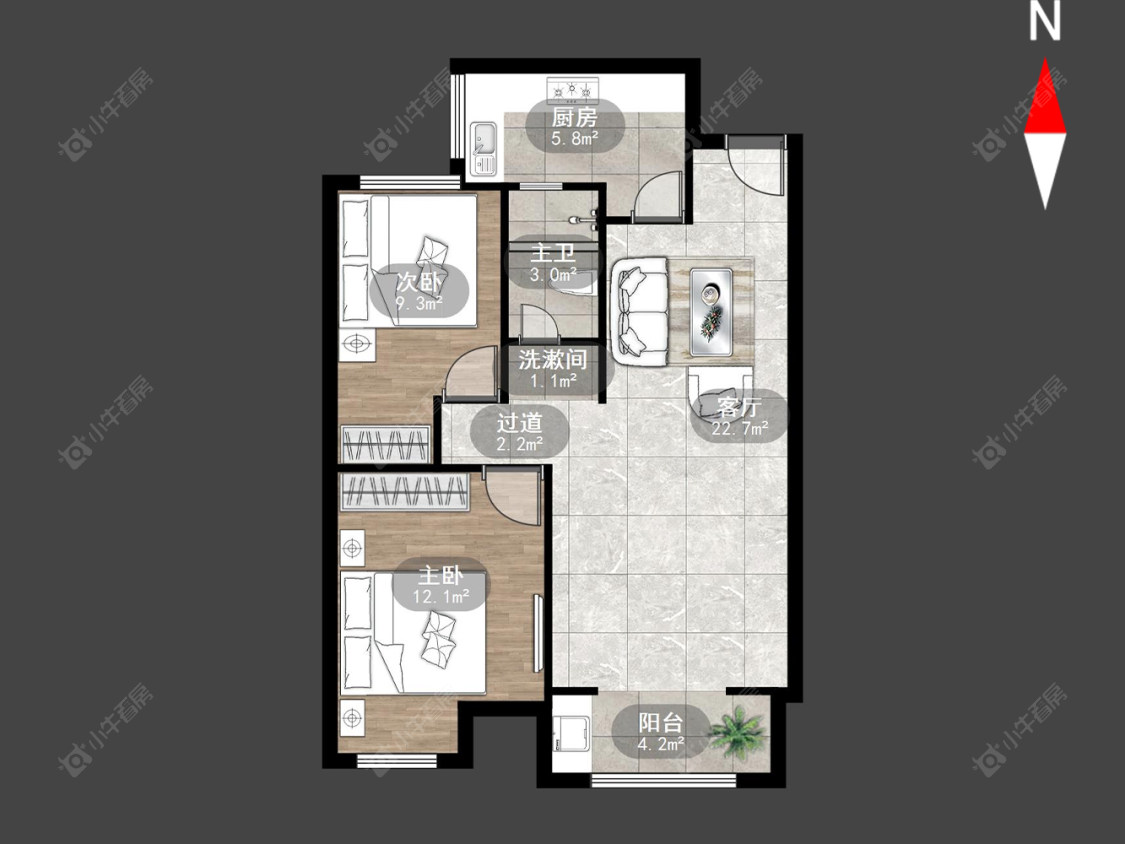 水晶城房源户型图 常州水晶城在售二手房源户型图_小牛看房