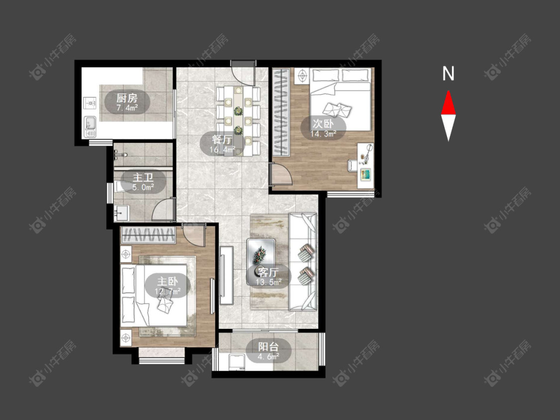 常州天安花园在售二手房源户型图_小牛看房
