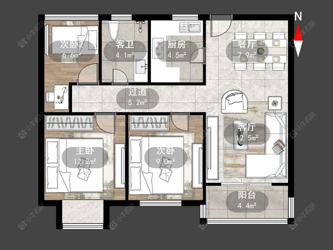 常州上东区在售二手房源户型图_小牛看房