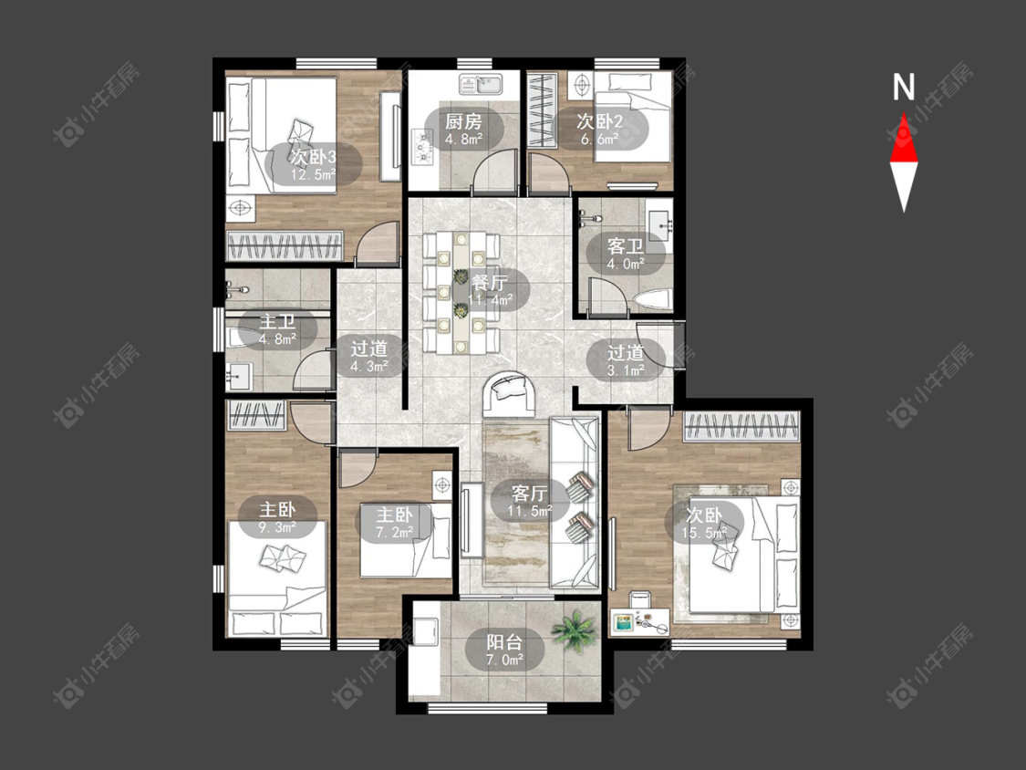 香槟广场房源户型图 常州香槟广场在售二手房源户型图_小牛看房