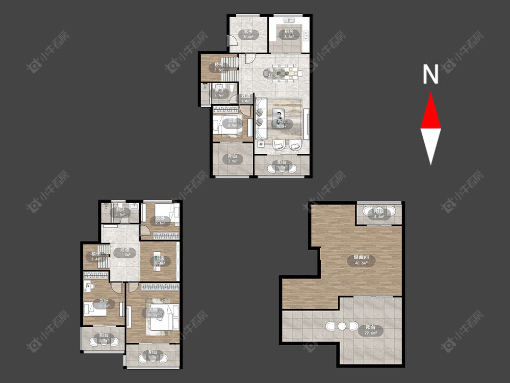 绿地香奈别墅区房源户型图 常州绿地香奈别墅区在售二手房源户型图_小牛看房