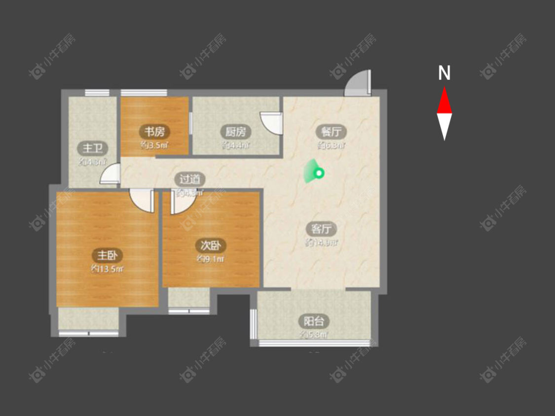 常州滨江明珠城西区在售二手房源户型图_小牛看房