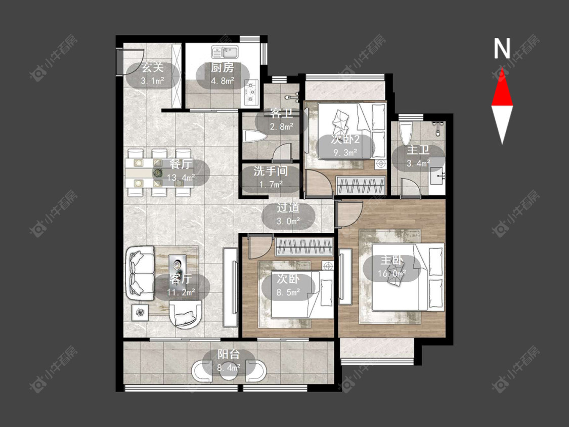 常州绿地香港名墩道在售二手房源户型图_小牛看房
