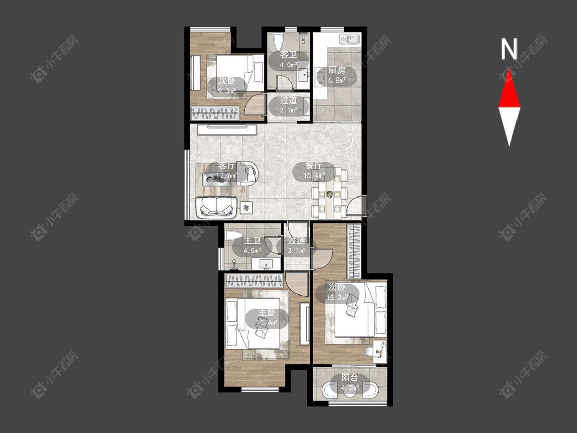 常州新城域一期在售二手房源户型图_小牛看房