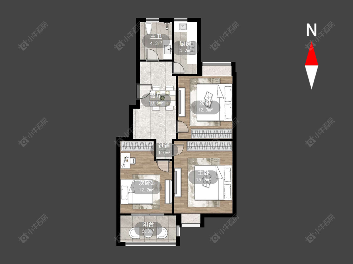 常州藏龙苑西区在售二手房源户型图_小牛看房