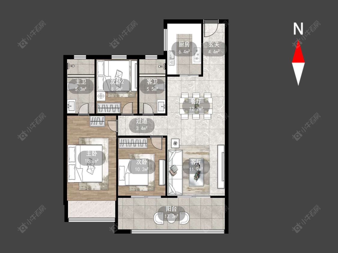 环球港湾房源户型图 常州环球港湾在售二手房源户型图_小牛看房