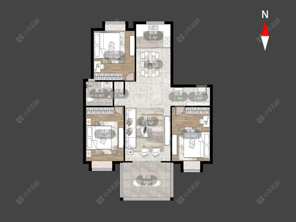 绿洲家园房源户型图 常州绿洲家园在售二手房源户型图_小牛看房