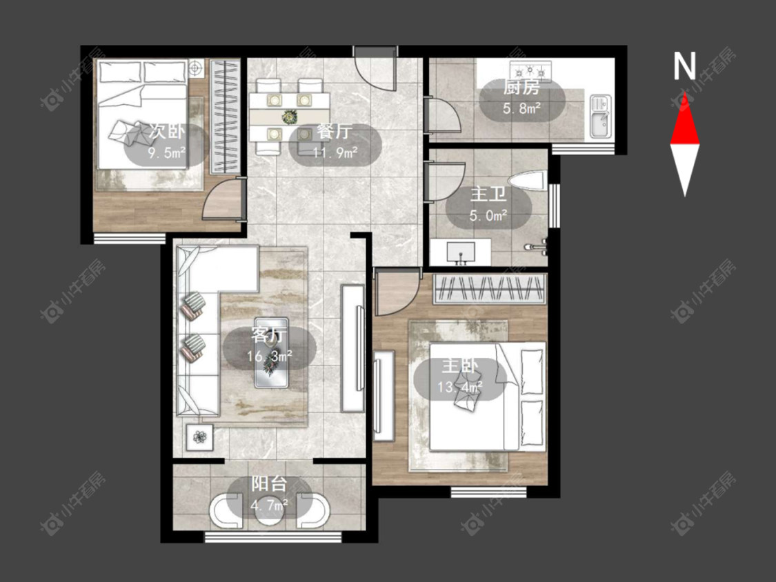 常州顺园九村在售二手房源户型图_小牛看房