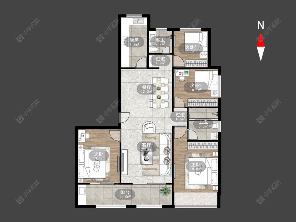 凤凰湖西苑房源户型图 常州凤凰湖西苑在售二手房源户型图_小牛看房