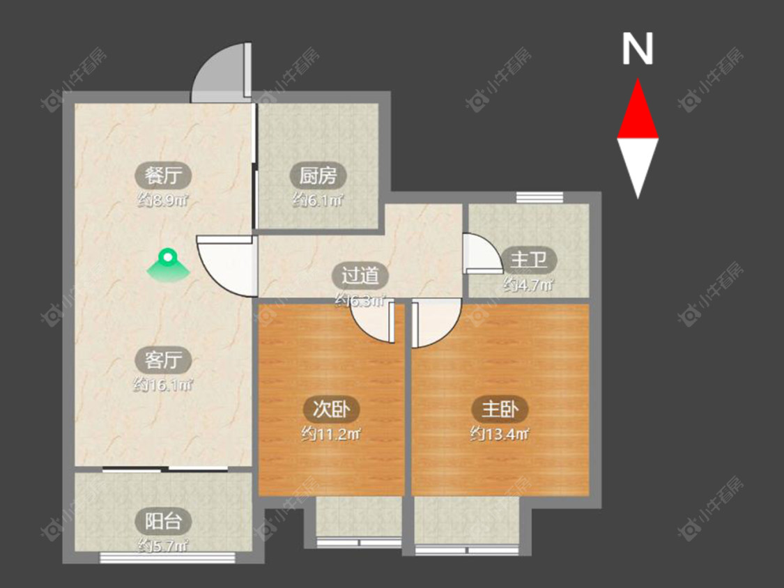 常州白马公馆在售二手房源户型图_小牛看房