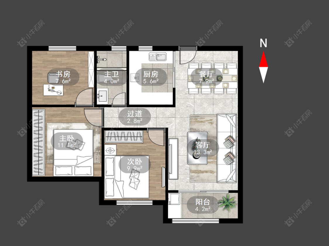 常州嘉禾尚郡在售二手房源户型图_小牛看房