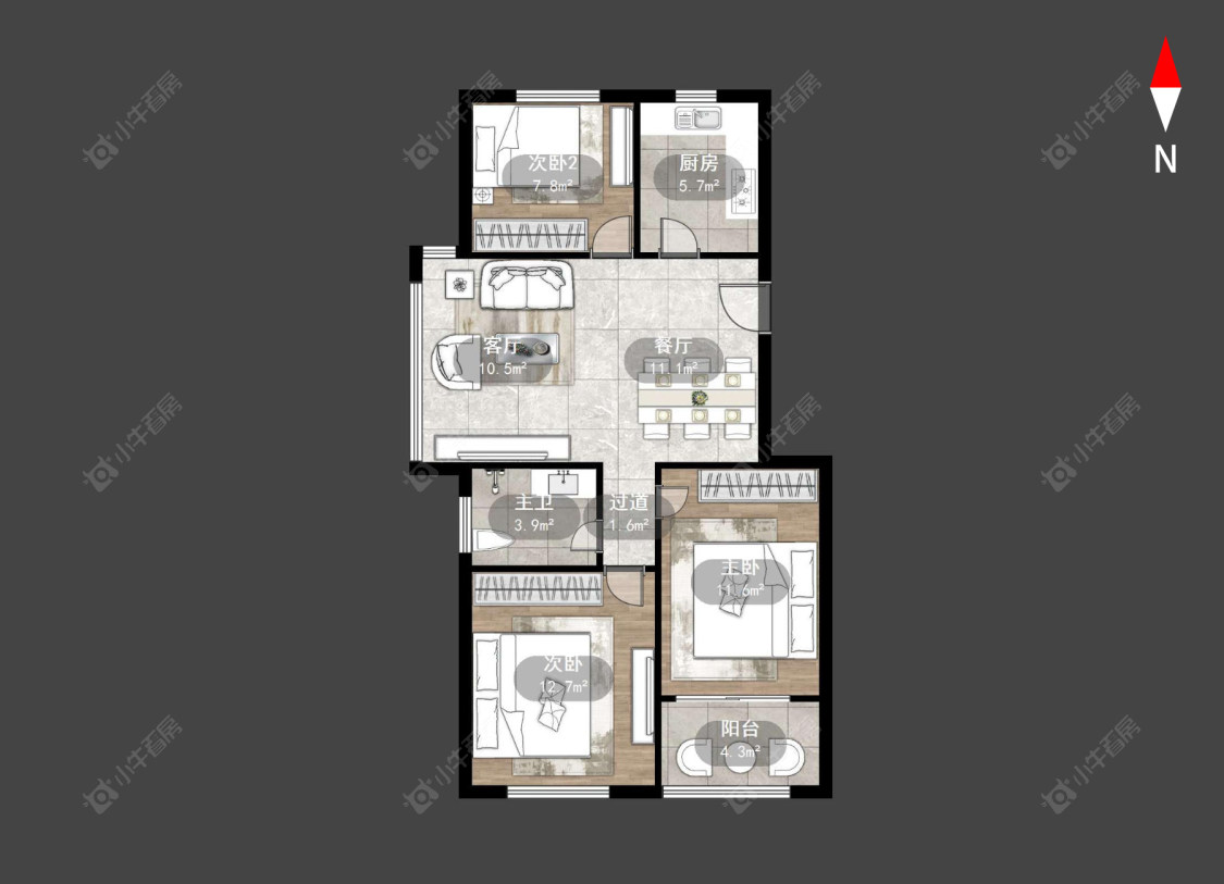 兰陵尚品花园房源户型图 常州兰陵尚品花园在售二手房源户型图_小牛看房