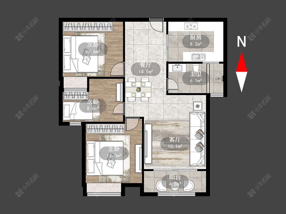 常州红星国际广场在售二手房源户型图_小牛看房