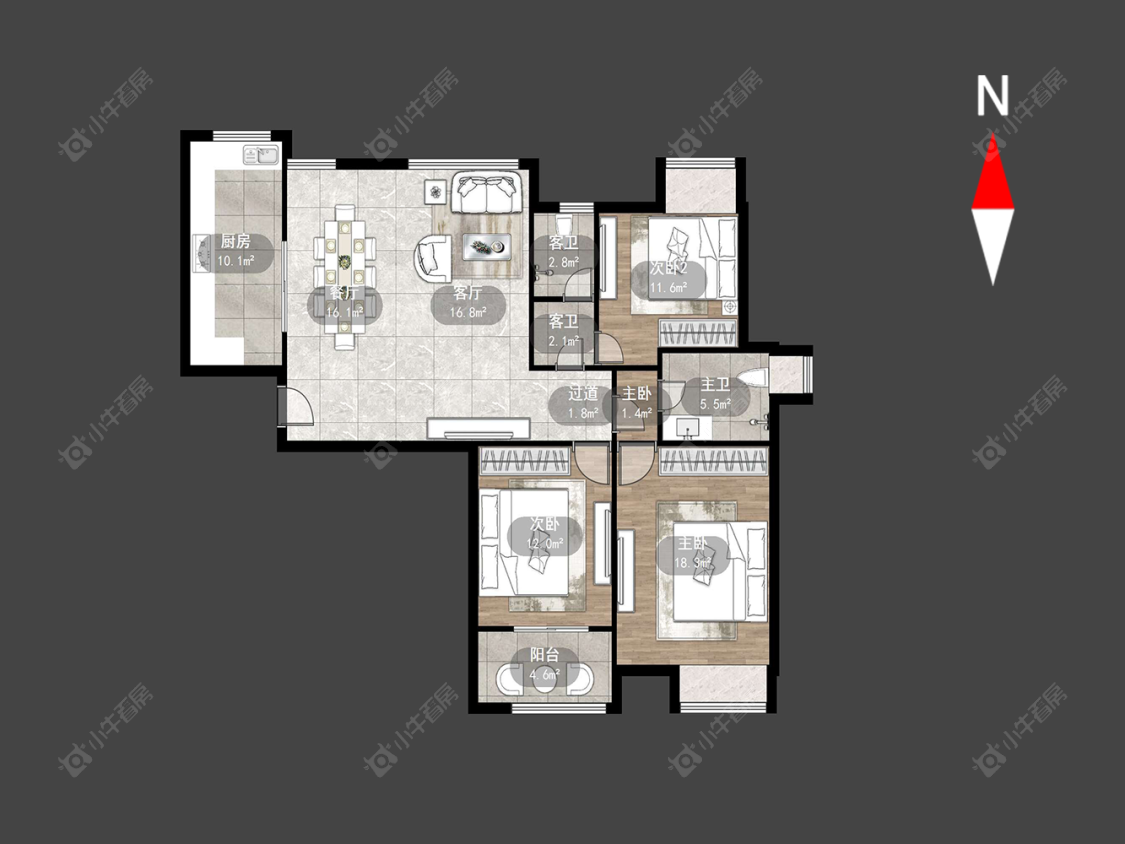 常州典雅花园在售二手房源户型图_小牛看房