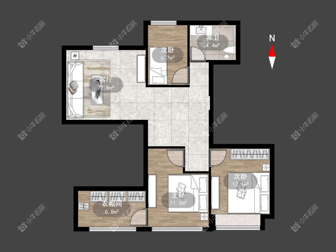 常州栖湖春秋在租房源户型图_小牛看房