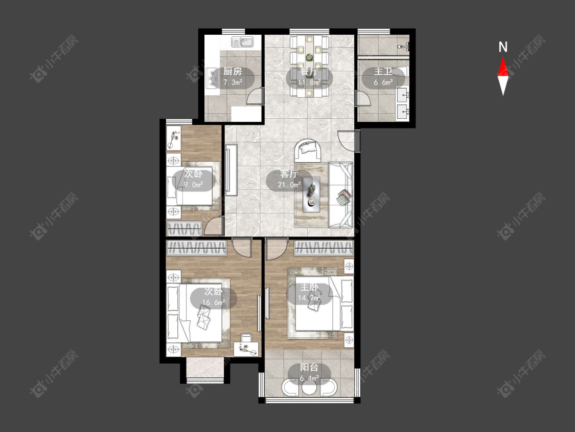 常州金江苑一村在售二手房源户型图_小牛看房