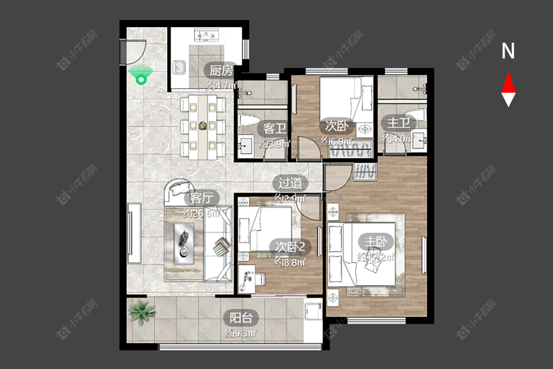 新城桃李郡房源户型图 常州新城桃李郡在售二手房源户型图_小牛看房