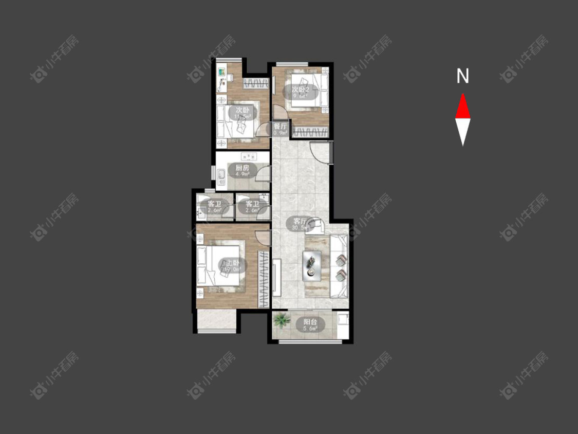 常州米兰阳光在售二手房房源户型图_小牛看房