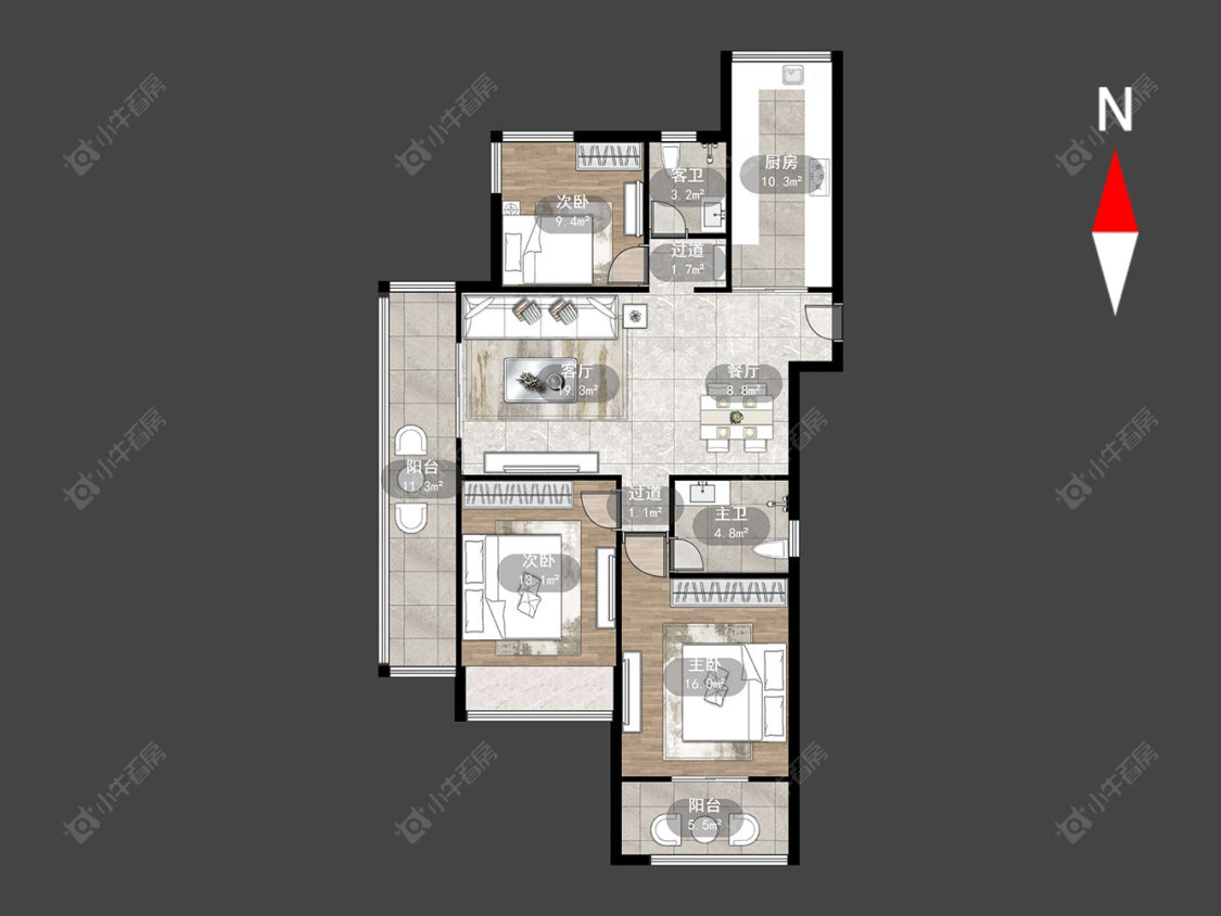 溪湖小镇房源户型图 常州溪湖小镇在售二手房源户型图_小牛看房