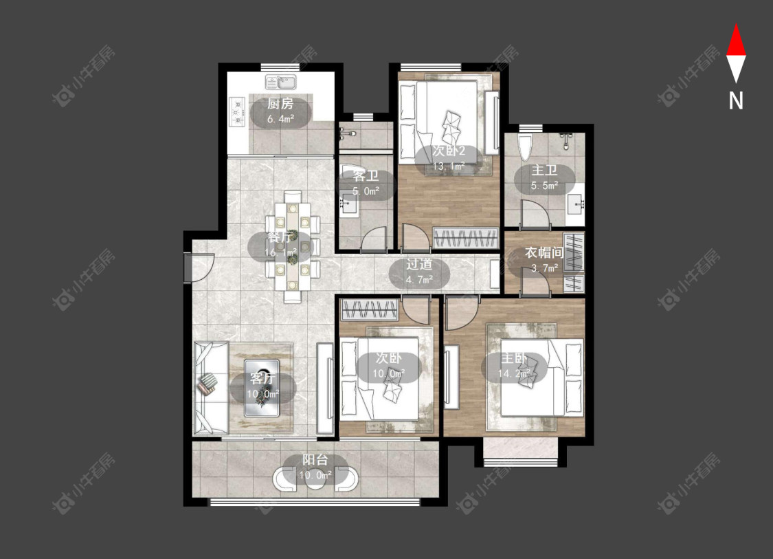 常州新城香溢俊园在售二手房源户型图_小牛看房
