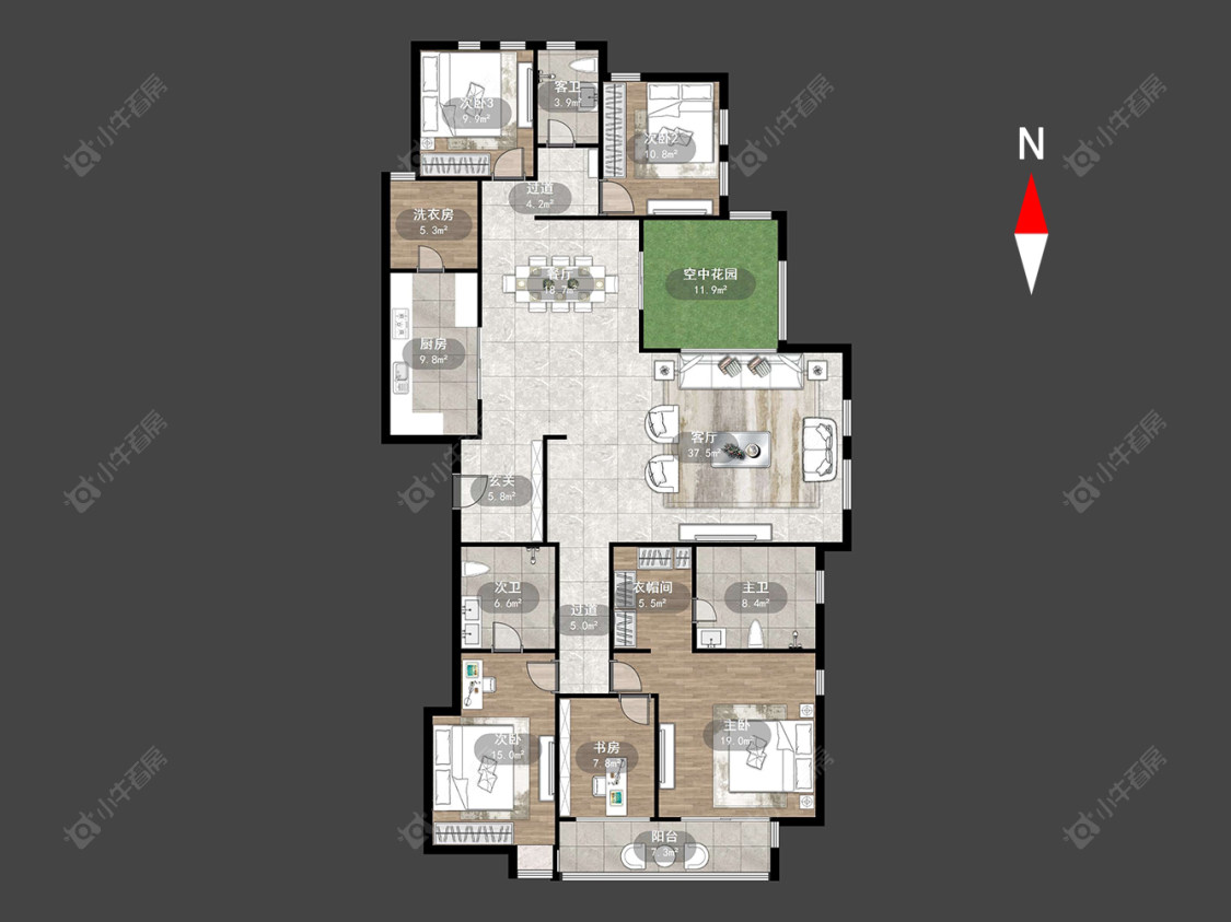 新城首府房源户型图 常州新城首府在售二手房源户型图_小牛看房
