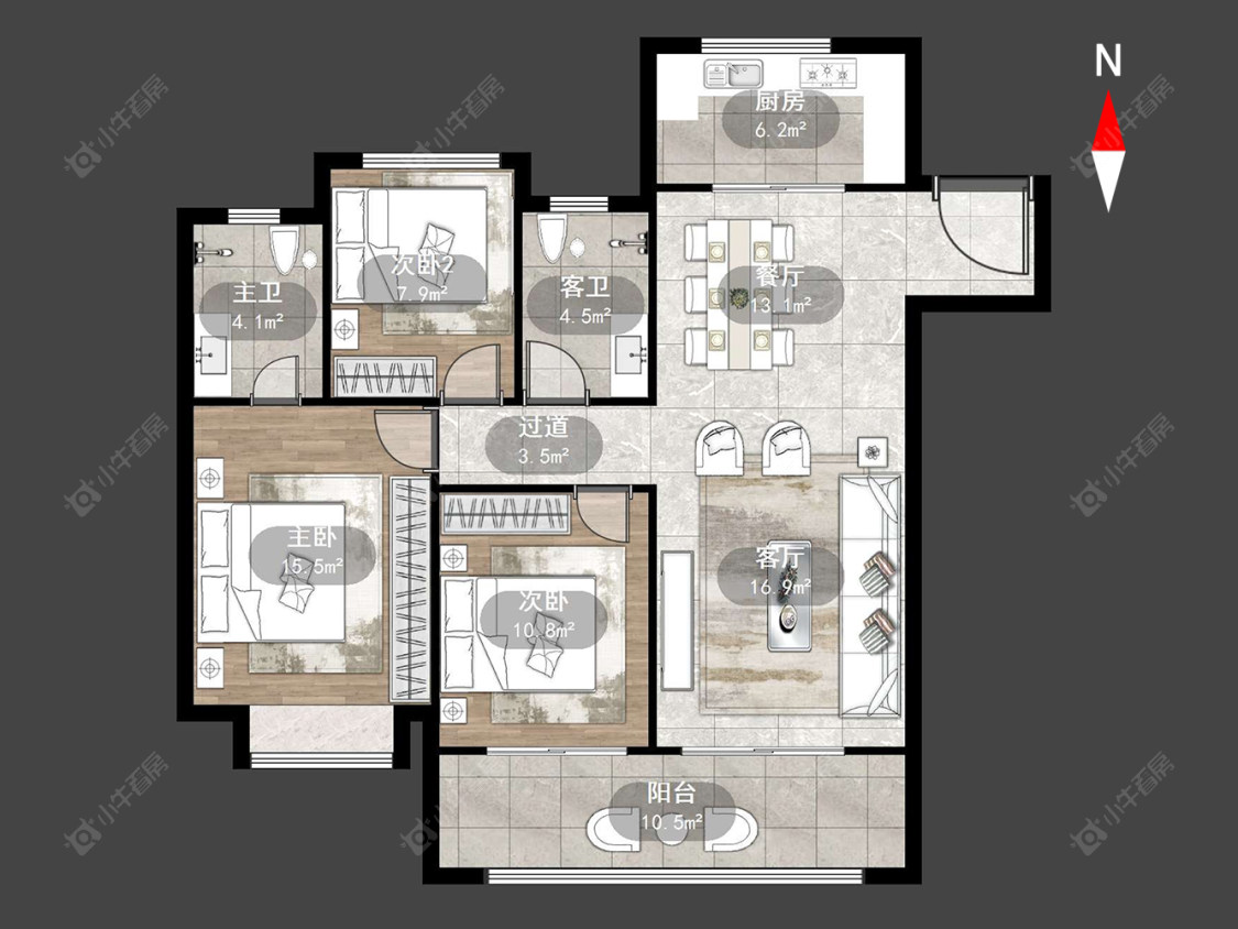 常州东方君开在售二手房源户型图_小牛看房