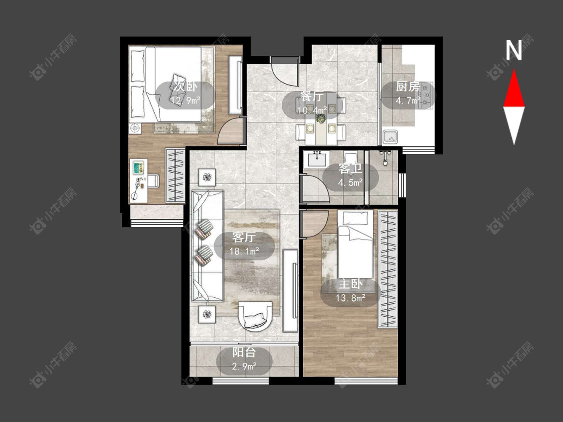 常州摩尔上品在售二手房源户型图_小牛看房