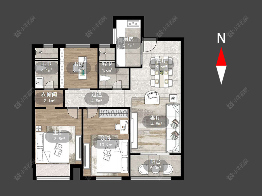 常州绿地香奈在售二手房源户型图_小牛看房