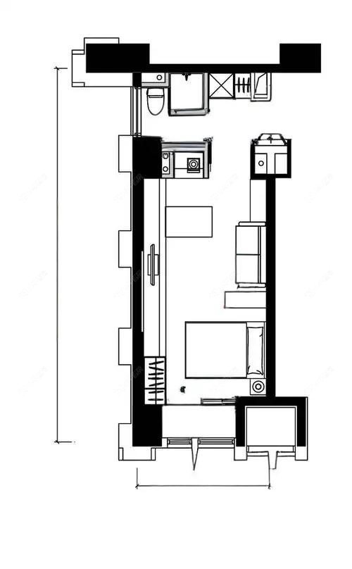 常州富都商务公寓在租房源户型图_小牛看房