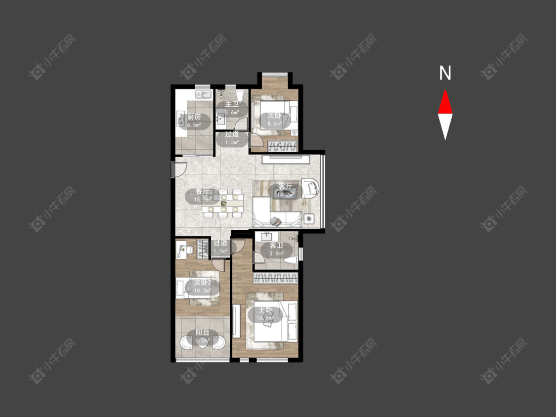 龙城福第房源户型图 常州龙城福第在售二手房源户型图_小牛看房