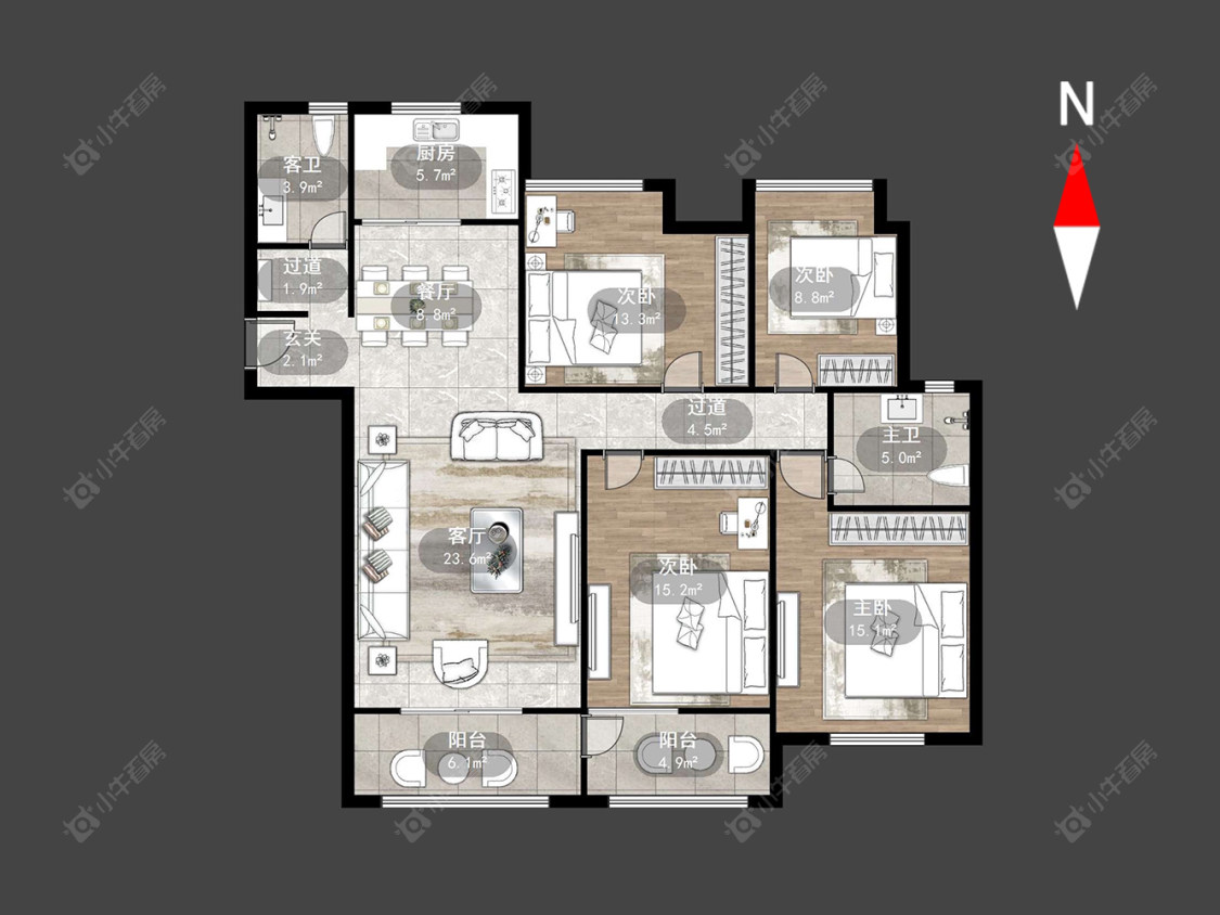 常州永宁雅苑在售二手房源户型图_小牛看房