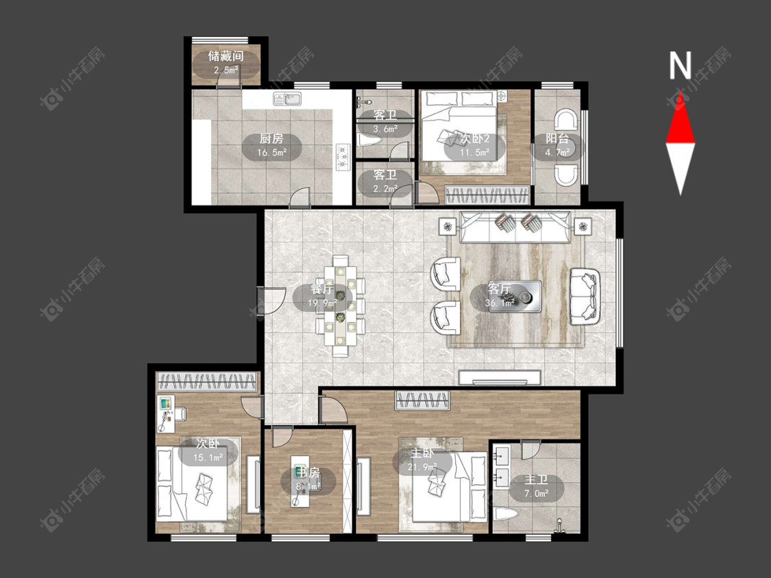 常州朗诗国际在售二手房源户型图_小牛看房