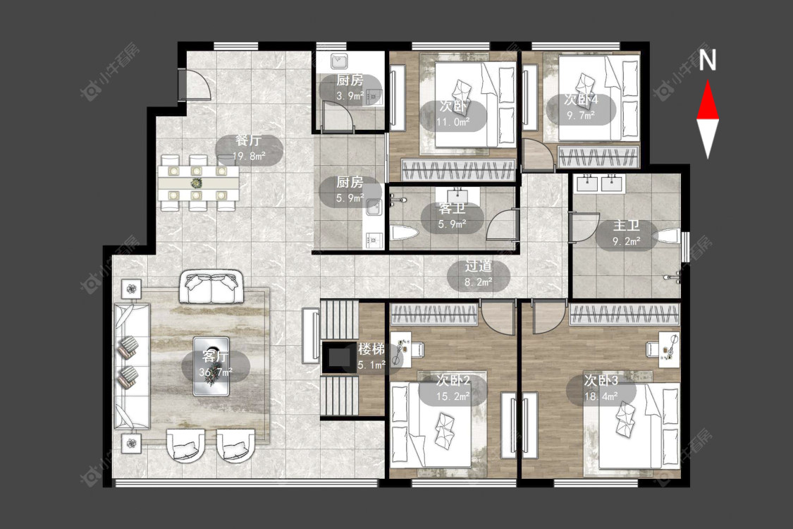 玉兰广场五期房源户型图 常州玉兰广场五期在售二手房源户型图_小牛看房