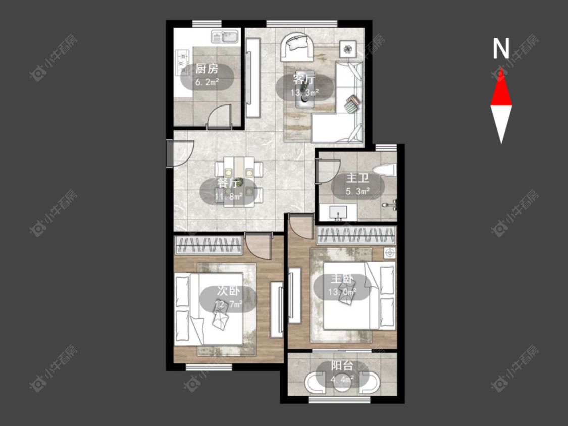 常州顺园九村在售二手房源户型图_小牛看房