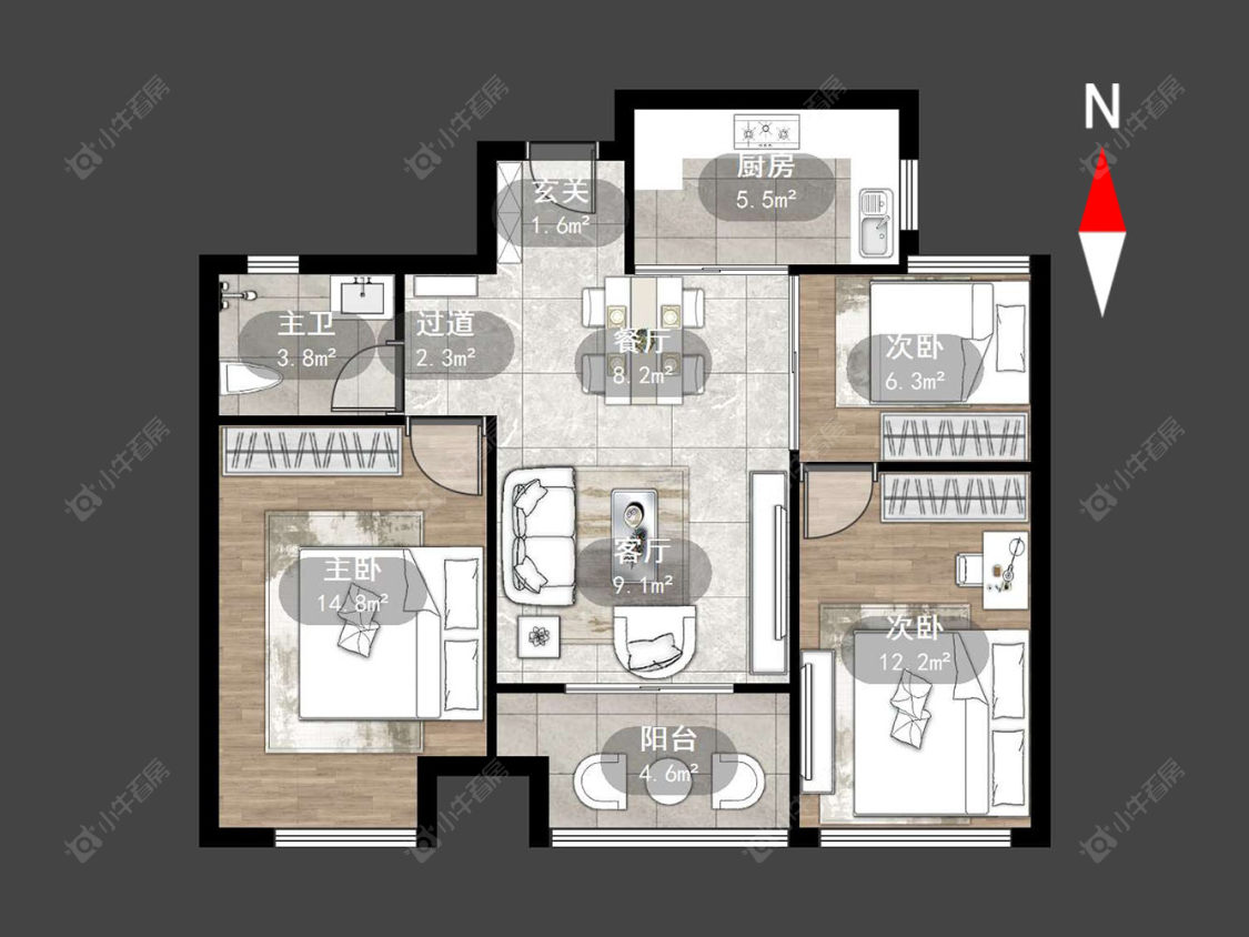新城香溢澜桥二期房源户型图 常州新城香溢澜桥二期在售二手房源户型图_小牛看房