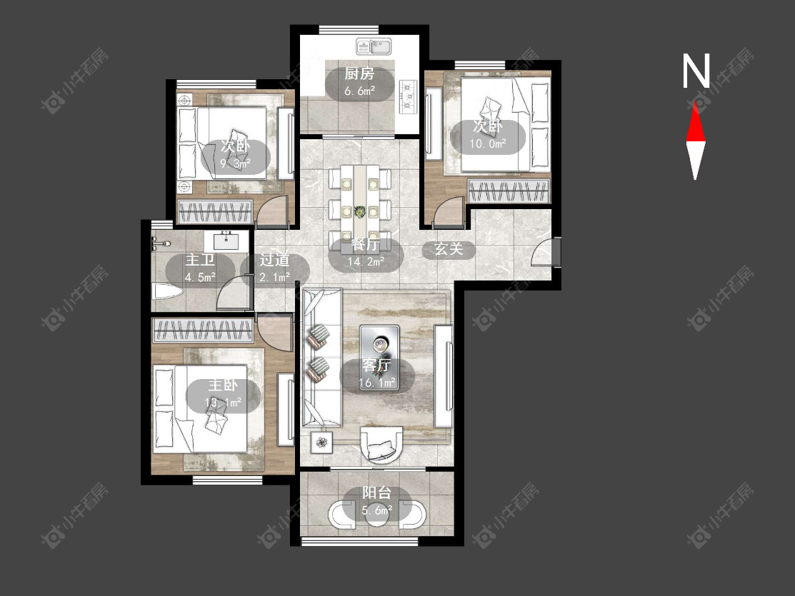 常州华润国际三期在售二手房源户型图_小牛看房