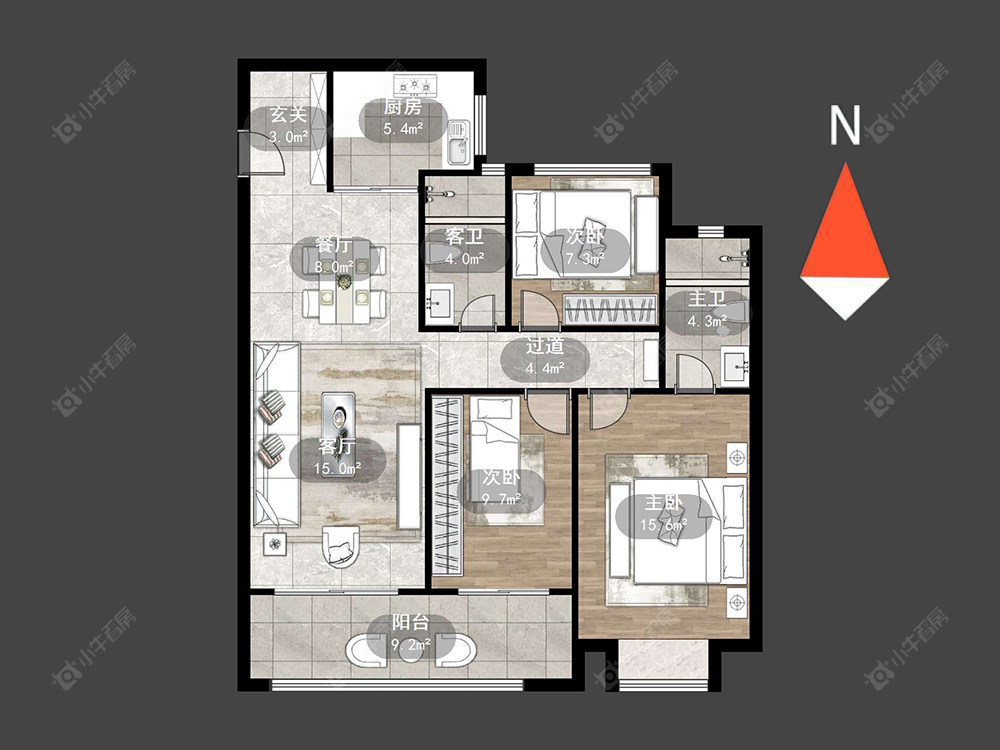 常州新城锦域在售二手房源户型图_小牛看房